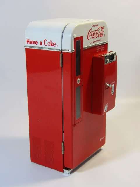 Vintage 1994 Coca Cola metal / tin Musical "Vending Machine",  excellent working condition, 18 x 9cm