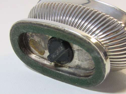 Vintage 1930's original Ronson Queen AnneTable Lighter, silverplated, Large 9cm x 6cm