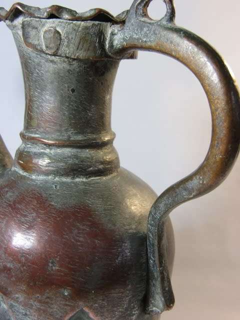 Large antique solid Copper Pitcher in excellent condition, 30cm high