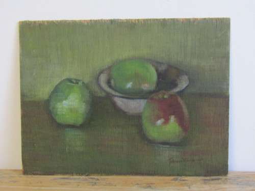 Vintage original Johanna Wassenaar oil on board Still Life, unframed, 37cm x 28cm