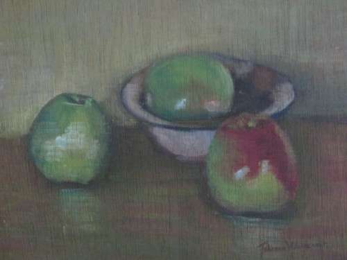 Vintage original Johanna Wassenaar oil on board Still Life, unframed, 37cm x 28cm