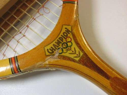 Vintage Champion Tennis Racket with a Dunlop Stretcher in excellent condition