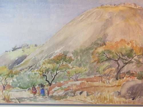 Lot of 2 original Margaret Tozer watercolour on paper Paintings behind glass and framed, 51cm x 41cm