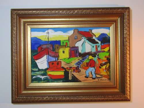 Original G Ihlenfeldt oil on board Painting with beautiful Frame, 51cm x 41cm, excellent condition