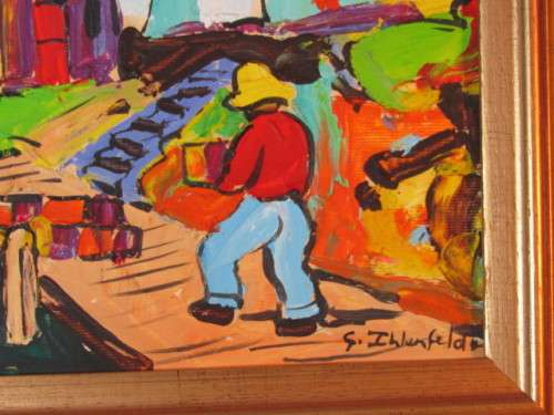 Original G Ihlenfeldt oil on board Painting with beautiful Frame, 51cm x 41cm, excellent condition