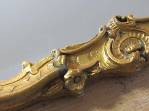 Beautiful vintage Mirror in ornate gilded Frame with scroll motive, excellent condition, 54cm x 68cm