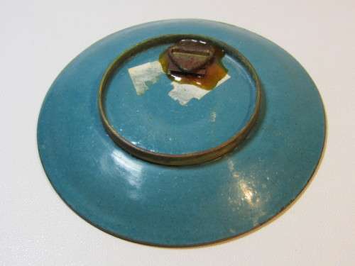 Vintage lot of 2 Cloisonne items, Plate and Salt Shaker, in excellent condition, 10cm and 4cm