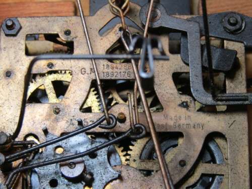Vintage Black Forest Cuckoo Clock, complete with Pendulum and Weights, turning German Figures, Large