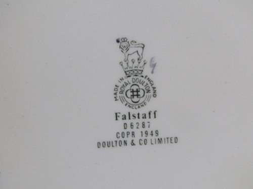 Original vintage 1949 Large Royal Doulton Character Jug "John Falstaff" D6287, 15cm deep, like new