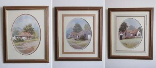 Original Malachi Smith Watercolour Painting, Frame and with glass, 53cm x 47cm