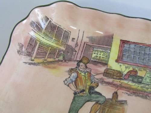 Vintage original Royal Doulton rectangular Bowl "Sam Weller" D6327, excellent condition, 23cm x 20cm