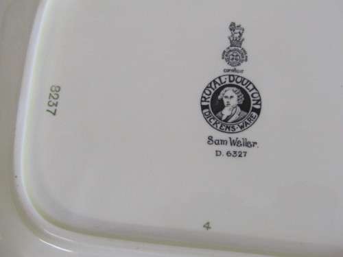 Vintage original Royal Doulton rectangular Bowl "Sam Weller" D6327, excellent condition, 23cm x 20cm