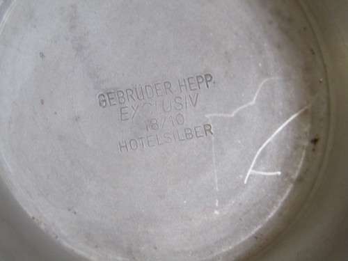 Vintage Gebruder Hepp 18/10 Hotelsilber Silverplated Pedestal Bowl, 23cm diameter
