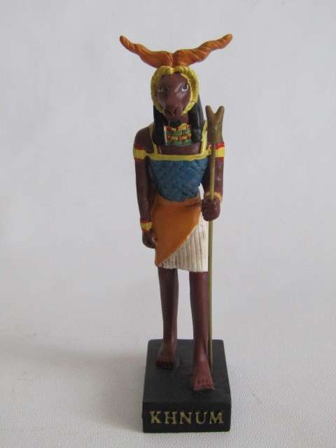 Large lot of 9 Ancient "Egyption God" Figurines, Resin, mint and boxed condition *Crazy R1 start*