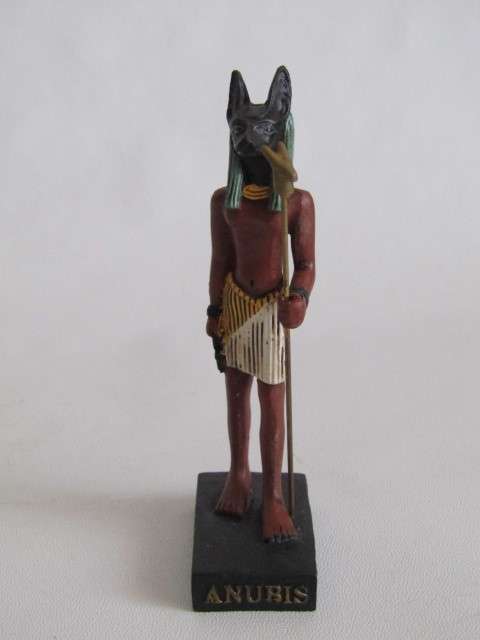 Large lot of 9 Ancient "Egyption God" Figurines, Resin, mint and boxed condition *Crazy R1 start*