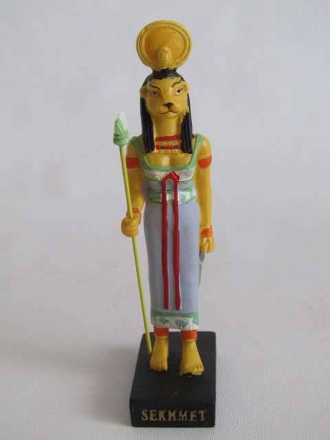 Large lot of 9 Ancient "Egyption God" Figurines, Resin, mint and boxed condition *Crazy R1 start*