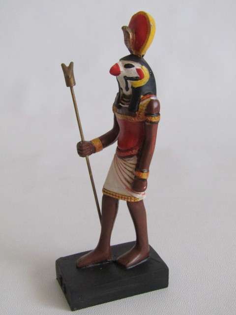 Large lot of 9 Ancient "Egyption God" Figurines, Resin, mint and boxed condition *Crazy R1 start*