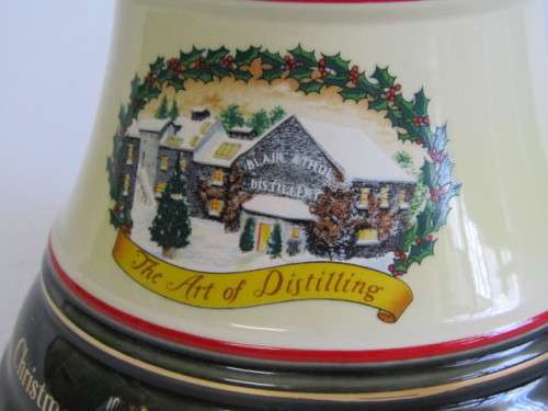 Collectable Christmas 1990 Bells Old Scotch Whisky 750ml in Wade decanter, Boxed, full and sealed