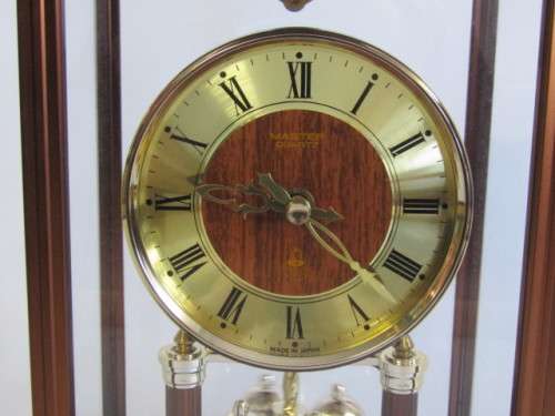 Very nice Master Quartz battery operated square Dome Mantle Clock in excellent and working condition