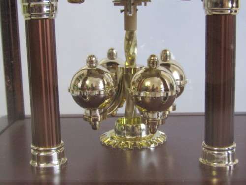 Very nice Master Quartz battery operated square Dome Mantle Clock in excellent and working condition