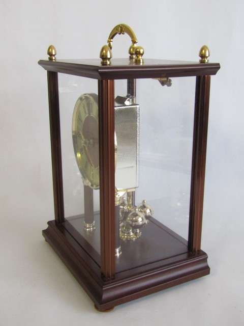 Very nice Master Quartz battery operated square Dome Mantle Clock in excellent and working condition