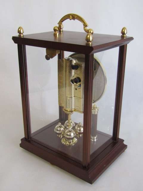 Very nice Master Quartz battery operated square Dome Mantle Clock in excellent and working condition