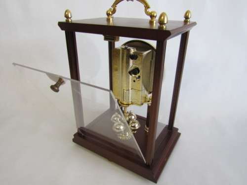 Very nice Master Quartz battery operated square Dome Mantle Clock in excellent and working condition