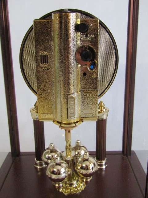 Very nice Master Quartz battery operated square Dome Mantle Clock in excellent and working condition