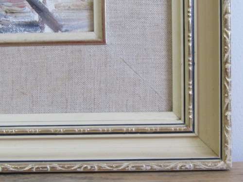 Original C.S. Ballantyne signed Oil on Board Painting "Rainy Persian Walkway" 64cm x 80cm