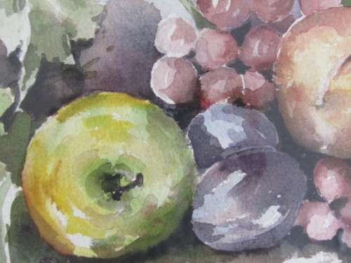 Pair of original watercolour on paper Paintings, Robert Haber, stil life, beautiful vintage Frames