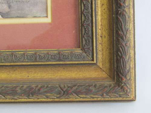 Pair of original watercolour on paper Paintings, Robert Haber, stil life, beautiful vintage Frames