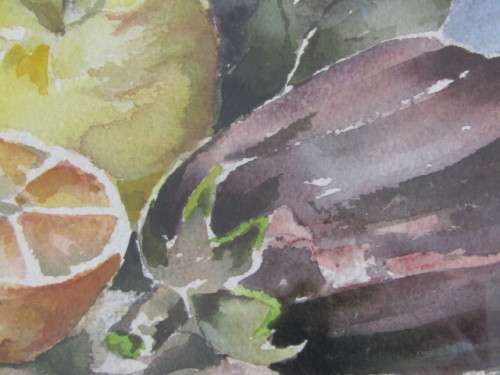 Pair of original watercolour on paper Paintings, Robert Haber, stil life, beautiful vintage Frames