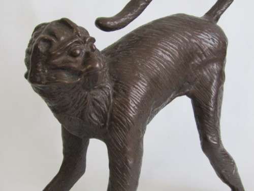 Large vintage solid Bronze Monkey ornament in excellent condition, 33cm x 31cm and 3Kg