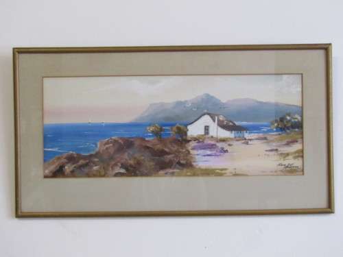 Lot of  2 original H Anderson Paintings, Kalk Bay, frame with glass (Value R1000+)