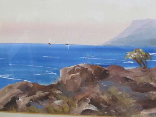 Lot of  2 original H Anderson Paintings, Kalk Bay, frame with glass (Value R1000+)