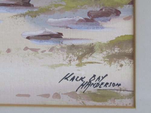 Lot of  2 original H Anderson Paintings, Kalk Bay, frame with glass (Value R1000+)