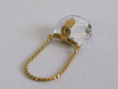 Lot of 6 small original Swarovski Crystal Memories ornaments in perfect condition, gold detail