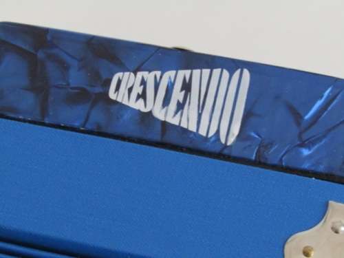 Original Crescento two row Concertina in blue, excellent condition, like new (Value R3000+)