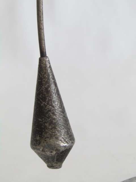 Rare large vintage metal "Balancing Man" statue on Plinth with Ashtray Base, 36cm high