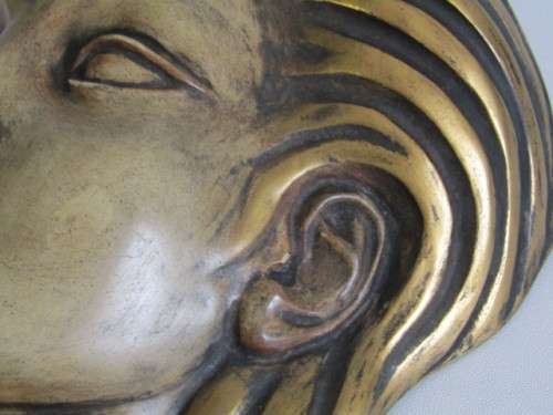 Vintage 1950's original Achatit mask of a Ladies Head, handmade in Germany, 24cm x 18cm