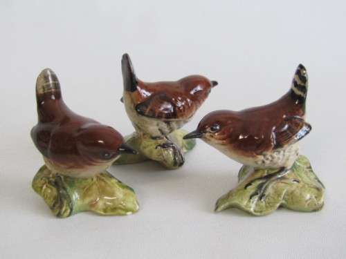 Lot of 3 original Beswick Bird figurines, no.993, perfect condition, 5.5cm *Christmas at Port No.5*
