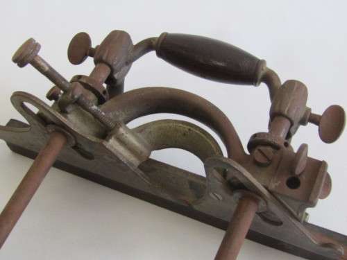 Antique Stanley No. 55 Combination Plane with wooden handles, Stanley Rule & Level Co. Blade