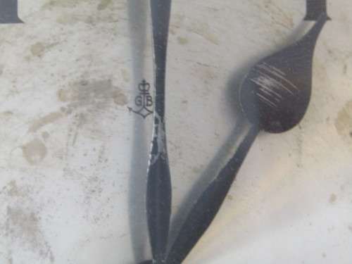 Very large antique solid Mahogany GB German made Wall Clock with Key and Pendulum, in working order