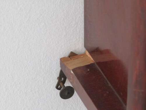 Very large antique solid Mahogany GB German made Wall Clock with Key and Pendulum, in working order