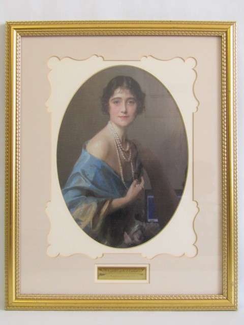 Vintage lot of 3 original Framed Duchess of York 1931 Prints, assosiated brass plaques, 39cm x 31cm