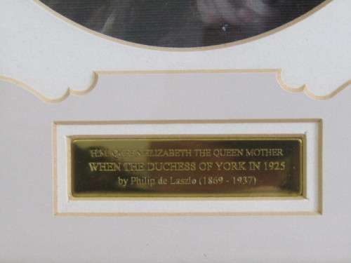 Vintage lot of 3 original Framed Duchess of York 1931 Prints, assosiated brass plaques, 39cm x 31cm