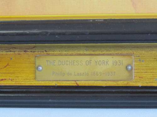 Vintage lot of 3 original Framed Duchess of York 1931 Prints, assosiated brass plaques, 39cm x 31cm