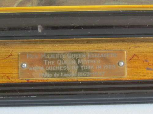 Vintage lot of 3 original Framed Duchess of York 1931 Prints, assosiated brass plaques, 39cm x 31cm