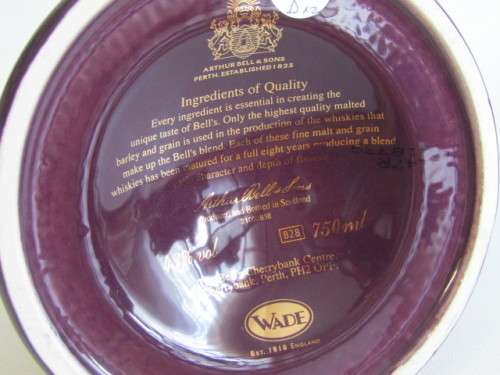 Collectable Christmas 2002 Bells Old Scotch Whisky 750ml in Wade decanter, Boxed, full and sealed