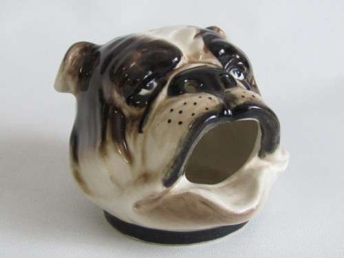 Lot of 2 original vintage ceramic Character Ashtrays in excellent  condition, Dog and Pirate